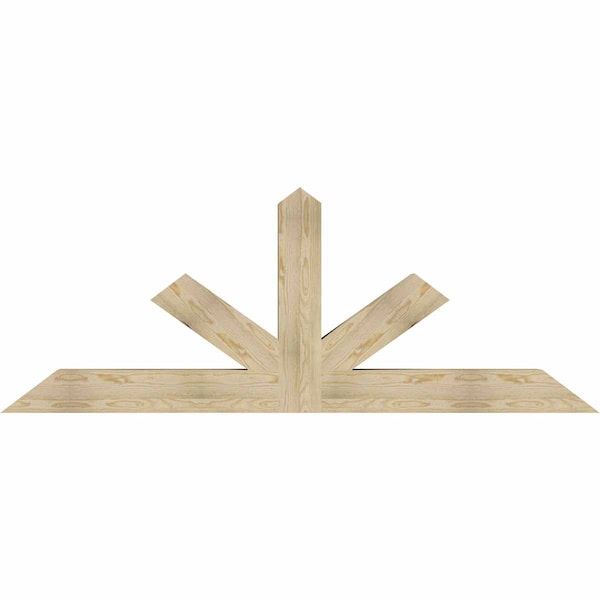 Ekena Millwork Saratoga Rough Sawn Timber Gable Bracket, Douglas Fir, 84"W x 31"H x 6"D x 6"F, 9/12 Pitch GBW084X31X0606SAR00RDF - main